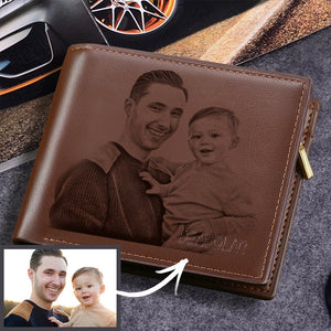 Gifts For Him Photo Wallet Custom Leather Wallet Mens Gifts