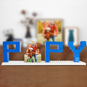 Personalized Papy Photo Building Brick Puzzles Photo Block Father's Day Gifts - Myphotowallet