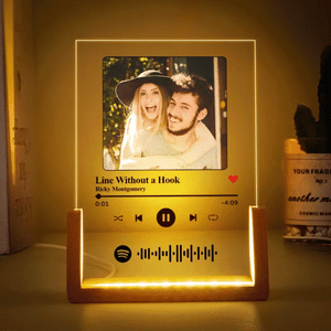 Custom Song Poster Scannable Spotify Code Acrylic Music U Shaped Lamp Keychain