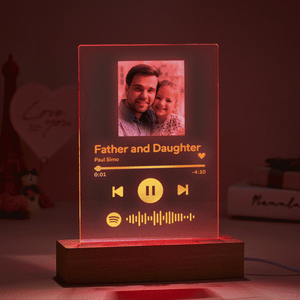 Father's Day Gifts Custom Spotify Glass Art Music Song Plaque Anniversary Gift Idea For Her/ Him Anniversary Gifts