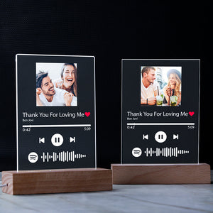Anniversary Gifts Spotify Glass Music Art Spotify Plaque Personalised Music Song Plaque