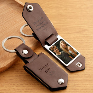 Drive Safe Keychain to My Best Friend Custom Leather Photo Text Keychain with Engraved Text - Myphotowallet