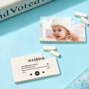 Baby Gifts for Newborn Scannable Custom Photo Building Brick Photo Block Frame Square Family Best Christmas Gifts