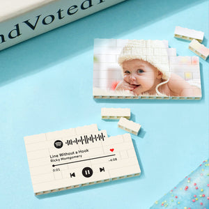 Baby Gifts for Newborn Spotify Code Custom Photo Building Brick Photo Block Frame Square Family Best Christmas Gifts