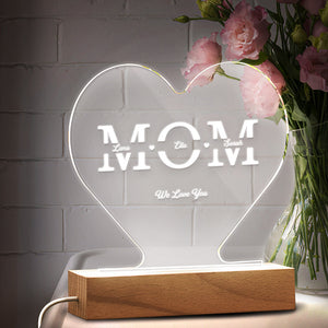 Gift For Mum Personalized Night Light Best Gift For Mother's Day Custom LED Light Engraved Night Light