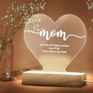 Gift For Mum - Custom Night Light for Mother's Day Custom Mom Present