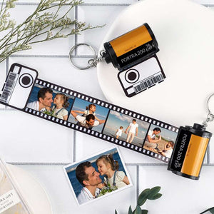 Father's Day Gifts Custom Photo Keychain MultiPhoto Camera Roll Keychain
