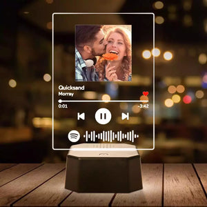Custom Spotify Code Music Acrylic Glass Plaque Night Light Bluetooth Night Light