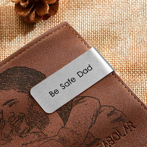 Personalized Money Clip Metal Engraved Money Clip Be Safe Dad Husband Men's Gifts for Him