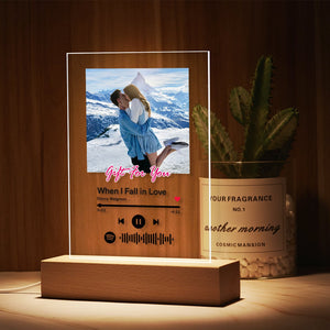 Custom Spotify Code Acrylic Keychain/Plaque/Night Light Engraved Gift For Lover