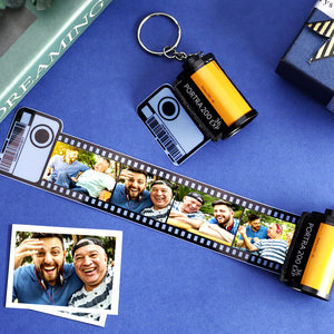 Gifts For Dad Custom Photo Keychain MultiPhoto Camera Roll Keychain Father's Day Gifts