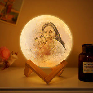 Gift for Mum - Moon Lamp 3D Printing Photo & Engraved Words-Touch2 Colors(10-20cm)