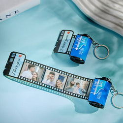Custom Camera Roll Keychain Personalized Photo Engraved Film Roll Keychain Anniversary Gift
