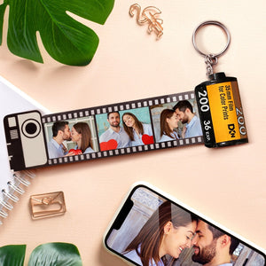 Camera Roll Keychain Personalised Film Roll Keyrings Gift For Her