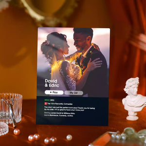 Anniversary Gift Custom Love Movie Poster Plaque For Lover