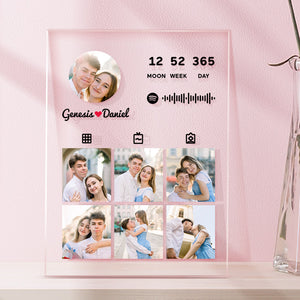 Custom Spotify Music Plaque Personalized Photo Anniversary Plaque Gift - CustomPhotoWallet