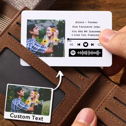 Custom Engravable Spotify Code Wallet Insert Card Gift For Lover