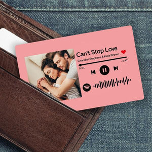 Custom Spotify Music Code Wallet Card Multi-colored