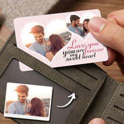 Custom Photo Wallet Insert Card - Love You Forever
