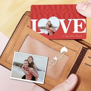 Custom Couple Photo Wallet Insert Card Valentine's Day Gift