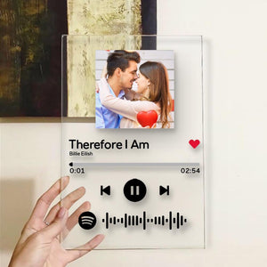 Custom Spotify Code Music Plaque Valentine`s Gift-For Family(4.7IN X 6.3IN)