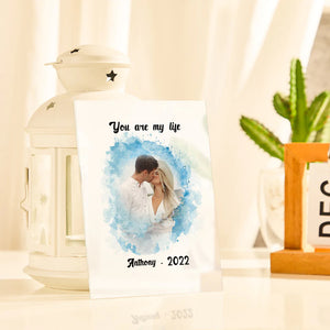 Custom Photo Plaque Personalized Acrylique Plaque With Text Watercolor