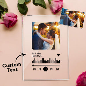 Custom Spotify Plaque Memorial Music Plaque Couples Anniversary Gift Love Song Couple Gifts for Him - CustomPhotoWallet
