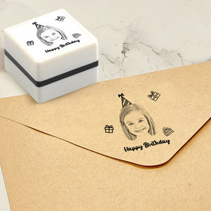 Custom Portrait Stamp Personalized Photo Stamps Gifts for Birthday - CustomPhotoWallet