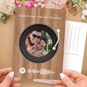 Custom Spotify Code Greeting Cards-Vinyl Record Style