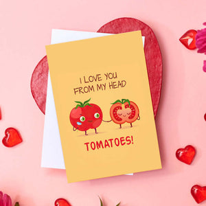 Funny Tomatoes Greeting Card Gift for Her or Him