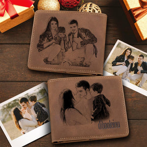 Anniversary Gifts Custom Double-Sided Photo Wallet