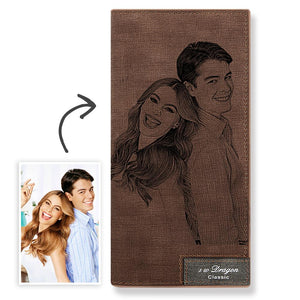 Long Custom Photo Wallet Brown - First Day I met you