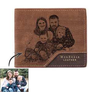 Custom Photo Wallet Bronzing Simplicity Men's Gifts
