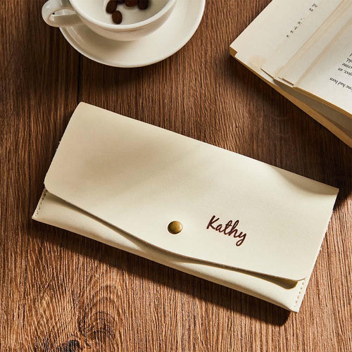 Personalized Bridesmaids Gift Slim Distressed Leather Women's Wallet leather Purse Wallet Gift for Her - CustomPhotoWallet