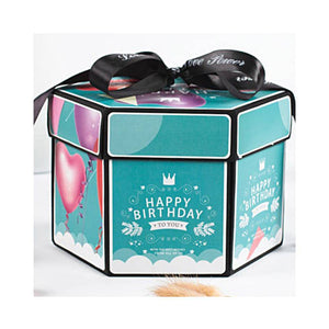 Christmas Box Diy Photo Box Hexagon Multi-layer Explosion Box - Happy Birthday