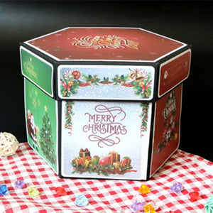 Christmas Box Diy Photo Box Hexagon Multi-layer Explosion Box - Christmas