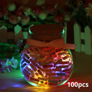 100pcs DIY Glow Capsule Letter Message in Bottle Wish Pil - soufeelus