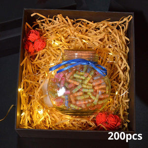 200pcs DIY Glow Mini  Message Capsule Letter in a Bottole with Box - soufeelus