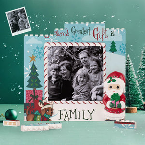 Custom Building Block Puzzle Square Family Photo Brick Retro Style Christmas Gifts - CustomPhotoWallet