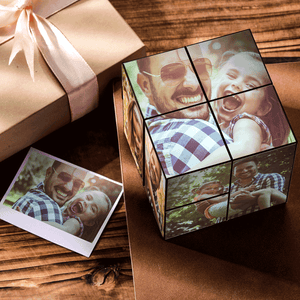 Custom Folding Picture Cube For Father