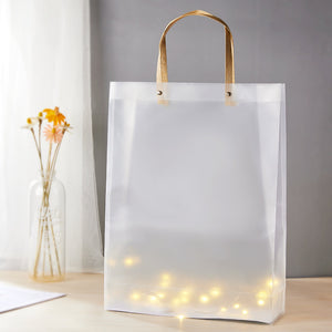 Clear Gift Bag with Small String Lights