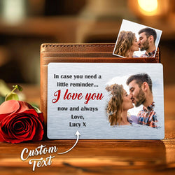 Custom Photo Wallet Card In Case You Need A Little Reminder Personalized Valentine's Day Gift For Couples - CustomPhotoWallet