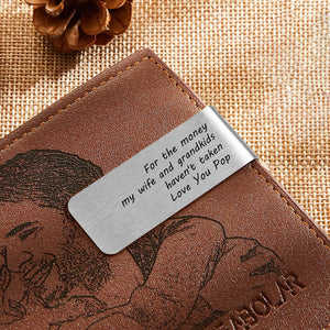 Personalized Money Clip Engraved Money Clip Dad Quote Grandpa Present Men's Gift for Him
