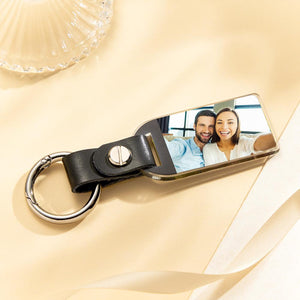 Custom Photo Keychain Creative Simple Couple Gifts - CustomPhotoWallet