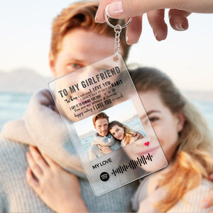 To MYGIRLFRIEND - Spotify Keychain Custom Photo Keychain Gift For Girlfriend