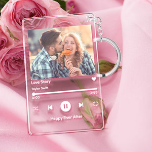 Song Keychain Custom Keychain Personalized Album Keyring Music Boyfriend Girlfriend Music Love Birthday Wedding Anniversary