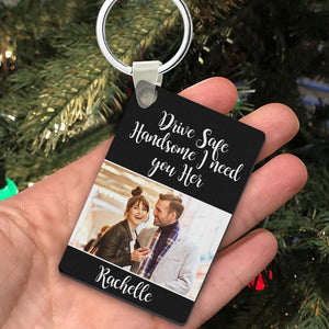 Custom Photo Engraved Keychain Drive Safe Couple Love Gifts - Myphotowallet