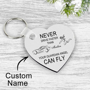 Custom Engraved Keychain Drive Safe Heart-shaped Metal Gifts - Myphotowallet
