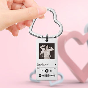 Scannable Spotify Code Keychain with Photo Music Keychain-Best Gifts