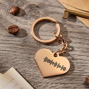 Anniversary Gifts Custom Scannable Code Heart Keychain Metal Keychain